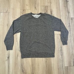 Anthropolgie T.La Gray Animal Print Long Sleeve Hayley Sweatshirt Sz Small‎